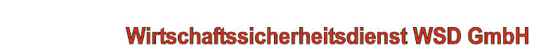 Logo von Wirtschaftssicherheitsdienst WSD GmbH